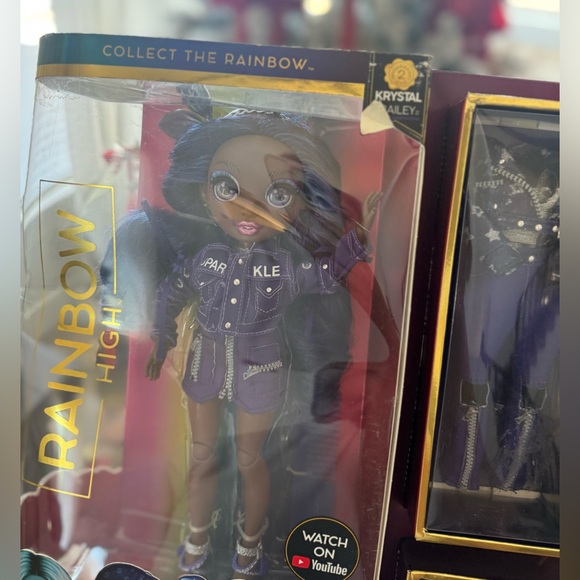 NEW IN BOX Rainbow High Doll Krystal Bailey Dark Purple Fashion Doll - Picture 6 of 6